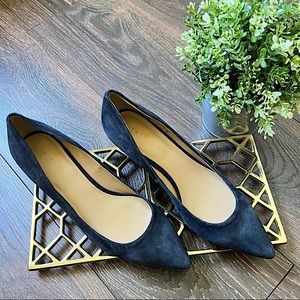 Gorgeous Talbots Whitney Suede Demi Wedge Pump Shoes indigo size 10Narrow